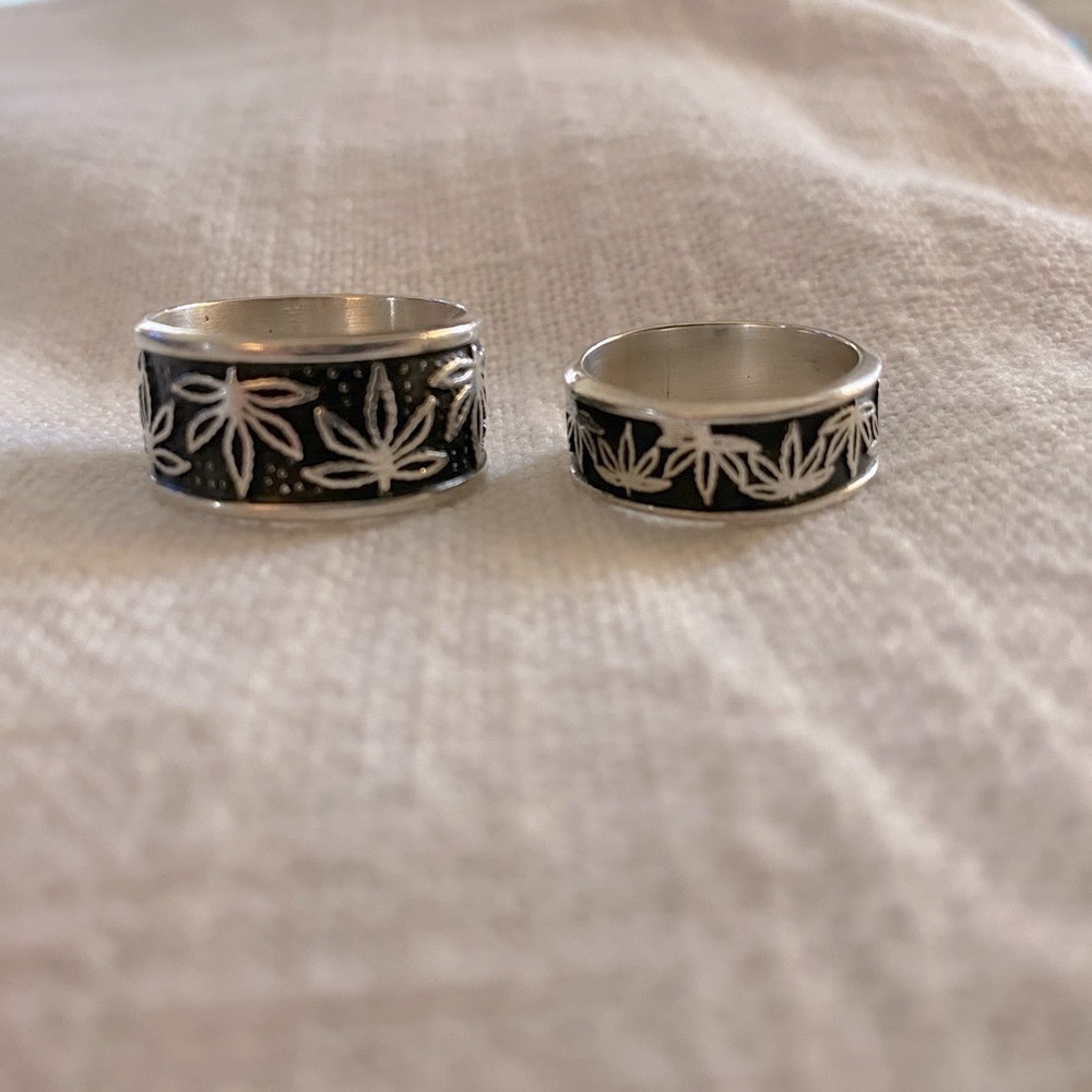 His & Her Sterling Silver Rings
